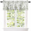 Sage Green Polka Dot Kitchen Valance Rod Pocket 2