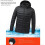 Heated Jacket Unisex Windproof Lightweight Black XS 4