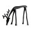 Black Iron Reindeer Statues Set Modern Christmas Decor 3 pcs 2