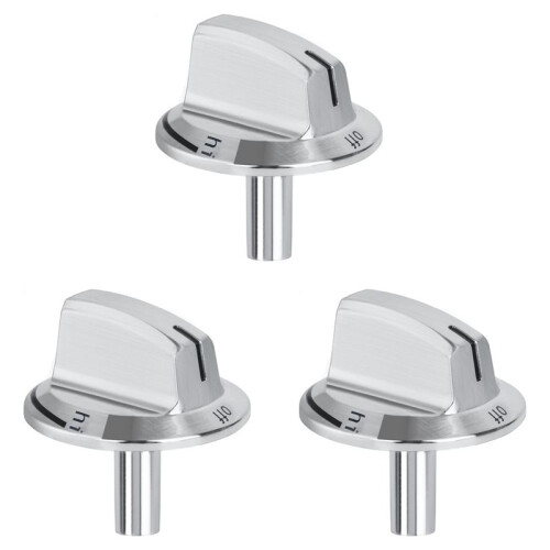 3 PCS Upgrade 5304525746 Long Stem Stove Knobs Replacements, Compatible with Gas Stove Range Oven Knobs 1