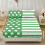 Twin Fitted Sheet Set with 2 Pillowcases Green White Stripe 5
