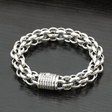 Sterling Silver Men's Bracelet S925 One Size