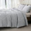 Silver Grey Comforter Set Queen 3-Piece Polyester 3