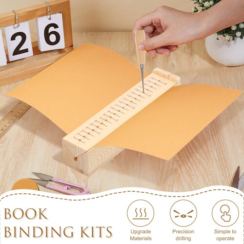 Wood Book Binding Cradle with Awl 1 Piece 2