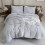 Silver Grey Comforter Set Queen 3-Piece Polyester 6