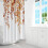 Fall Leaves Kitchen Curtains Orange Eucalyptus Tier Set 6