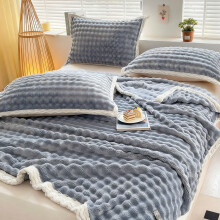 Double-Sided Fleece Blanket Plush Velvet 47x79 inch