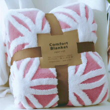 Sherpa Fleece Throw Blanket Dual-Sided Pink 51x63 Inches