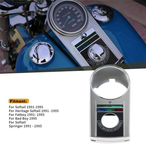 Motorcycle Speedometer Dash Cover Panel for  Heritage Softail Springer Electra Glide Fat Boy FLSTF Chrome 1