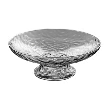 Plateau de service transparent à effet ondulé 10 pouces avec