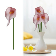 Lys calla artificiel bleu à tige unique 35 cm
