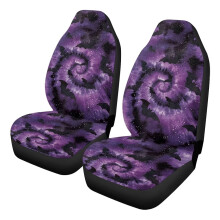 Καλύμματα καθισμάτων αυτοκινήτου Tie-Dye μωβ σε χρώμα κοραλί βελούδο, 2 τεμάχια