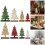Ensemble de 8 sapins de Noël rustiques en bois 1