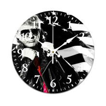 Horloge murale silencieuse Ă motif noir et blanc, Ă piles