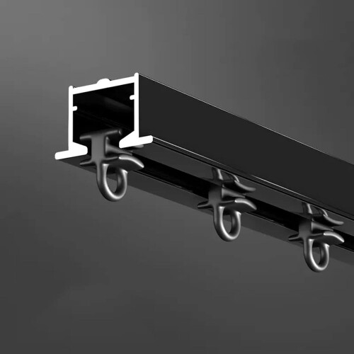 Rail de plafond invisible en aluminium blanc pour rideaux, 8 m