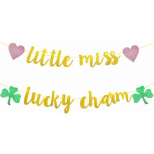 Bannière Petite Miss Porte-Bonheur Bébé Fille Saint Patrick