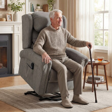 HOMCOM Power Lift Recliner Chair for Elderly with Remote Control, Dark Grey