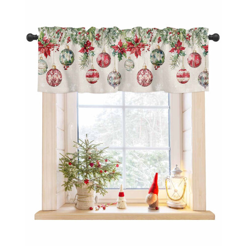 Κουρτίνα τσέπης Holly Berry Valance Rod 42x18in