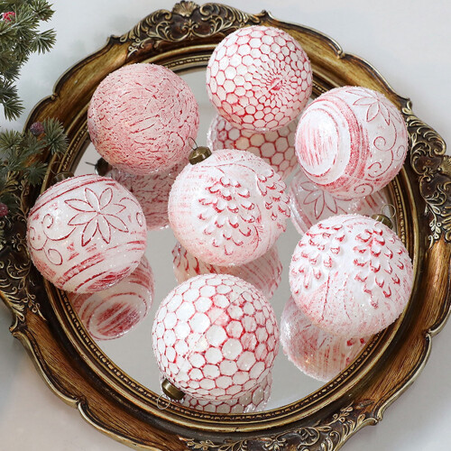 Boules de Noël vintage incassables, lot de 12.