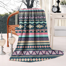 Plaid Sherpa style tribal du Sud-Ouest, 127 x 152 cm