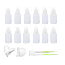 Flaconi contagocce in plastica comprimibile da 3 ml, confezione da 12 pezzi