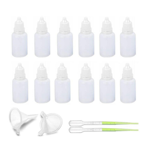 Flaconi contagocce in plastica comprimibile da 3 ml, confezione da 12 pezzi