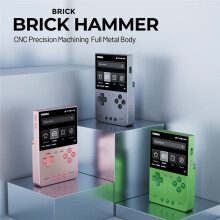 TRIMUI BRICK Hammer Retro Handheld Game Console 3.2Inch IPS Screen Metal Exterior Key LED Lighting 64GB,Dark Gray