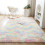 DODOING Soft Shaggy Area Rug Rainbow Design 5 Sizes 1