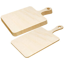 Planche à découper en bois beige, lot de 5 pièces, 22,9 x 14 x 0,25 cm