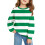 Girls Striped Sweatshirt Long Sleeve Crewneck Pullover Top 4