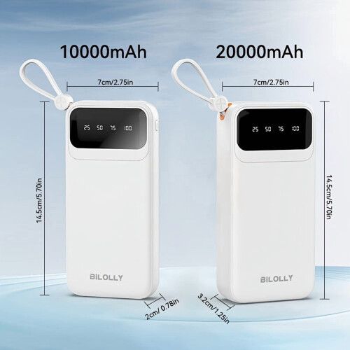 Power Bank 20000mAh LED Display 5 Outputs 2 Inputs 2