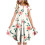 Mädchenkleid mit Blumenmuster, Volantärmeln und 1
