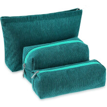 Corduroy make-uptassenset voor dames, 3-delig