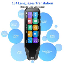 Stylo de Traduction Vocale Multifonction 134 Stylo de Traduction de Langue Stylo de Traduction Hors Ligne Stylo de Dictionnaire Intelligent Noir