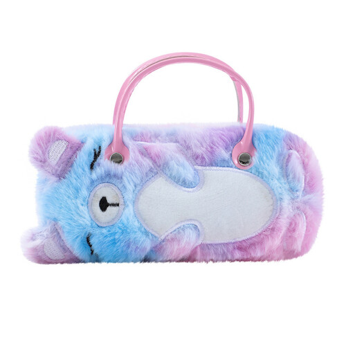 Bear Plush Glasses Case Foldable Soft Protective Box