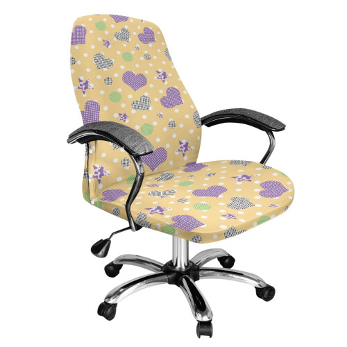 Housse de chaise de bureau amovible, lavable et extensible, taille S, jaune