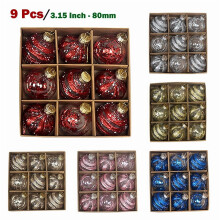 Boules de Noël transparentes incassables de 8 cm (3,15 pouces)