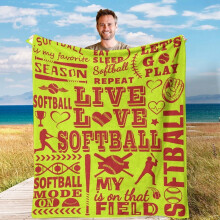 Couverture polaire en flanelle verte motif terrain de football 101,6 x 127 cm
