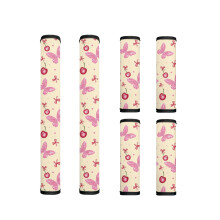 Ensemble de poignées de porte de réfrigérateur à motif papillon et nœud cerise