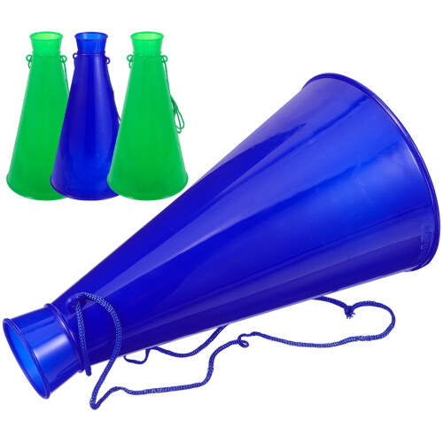 Plastic Megaphone Party Toy Assorted Colors 4pcs