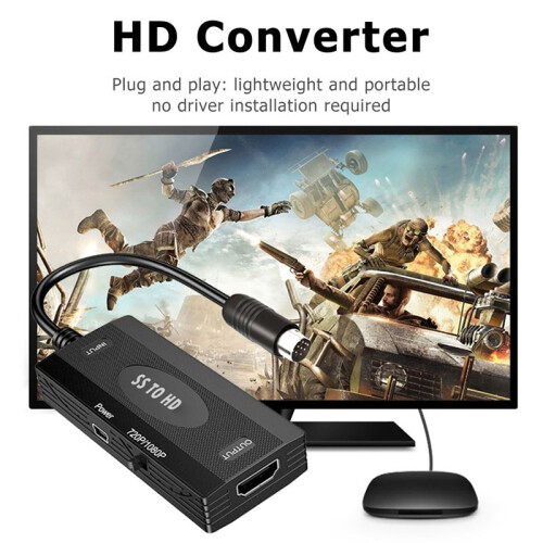 Convertitore Portatile Compatibile da SS A  per Adattatore TV HD per Console  Saturn