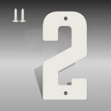 White Metal House Numbers for Exterior Use