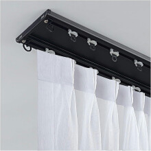 Ensemble de tringle Ă rideaux double flottante blanche 240 cm