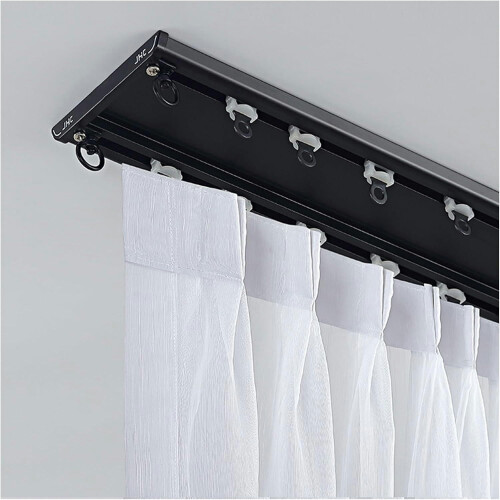 Ensemble de tringle à rideaux double flottante blanche 240 cm