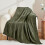 Knitted Throw Blanket Boho Soft Textured Weave 1