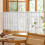 White Lace Window Curtain Valance with Rod Pocket 4