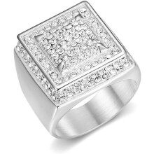 Men's Smooth Double-Layer Wedding Ring 1 Piece