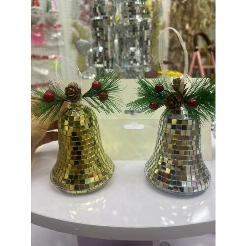 Christmas Mirror Disco Ball Ornament Reflective Glass 1 Pack 2