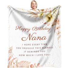 Couverture d'anniversaire pour grand-mère 152 x 127 cm