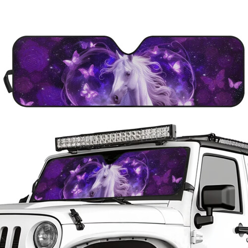 Foldable Galaxy Butterfly Sun Shade for Jeep Wrangler JL 1